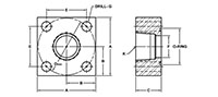 ISO 6164, O-Ring, NPTF, In-Line Flanges - 2