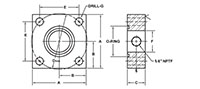 ISO 6164, O-Ring / Flat Face, GP Adapter, In-Line, GP1/4 NPTF Flanges - 2