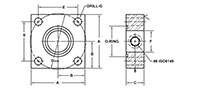 ISO 6164, O-Ring / Flat Face, GP Adapter, In-Line, GP#6 ISO6149 Flanges - 2