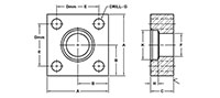 JIS B 2291 210k SH, Flat Face, SW-Pipe, In-Line, Clearance Bolt Holes Flange - 2