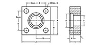 JIS B 2291 210k, Flat Face, SW-Pipe, In-Line, Clearance Bolt Holes Flanges - 2