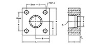 JIS B 2291 210k, Flat Face, NPTF, In-Line Flanges - 2