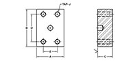 SAE J518 / ISO 6162, Flat Face, Blind, In-Line Flanges - 2