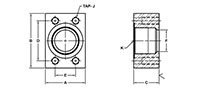 SAE J518 / ISO 6162, Flat Face, BSPP, In-Line Flanges - 2