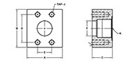 SAE J518 C61 / ISO 6162-1, Flat Face, BSPP, In-Line Flange - 2