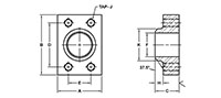 SAE J518 / ISO 6162, Flat Face, BW-160 Pipe, In-Line Flanges - 2