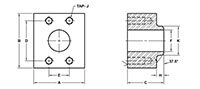 SAE J518 C61 / ISO 6162-1, Flat Face, BW-XXS Pipe, In-Line Flange - 2