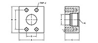 SAE J518 C61 / ISO 6162-1, Flat Face, ISO 6149, In-Line Flange - 2