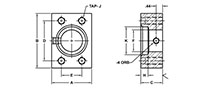 SAE J518 / ISO 6162, Flat Face, SW-Pipe, In-Line, GP#4 ORB Flanges - 2