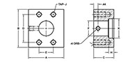 SAE J518 C61 / ISO 6162-1, Flat Face, SW-Pipe, In-Line, GP#4 ORB Flange - 2