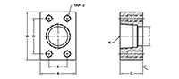 SAE J518 / ISO 6162, Flat Face, BSPT, In-Line Flanges - 2