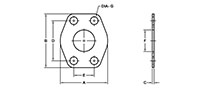 SAE J518 / ISO 6162, Flat Face, CP, In-Line, 1/16 Inch (in) Thickness Flanges - 2