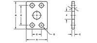 SAE J518 / ISO 6162, Flat Face, CP, In-Line, 1/4 Inch (in) Thickness Flanges - 2