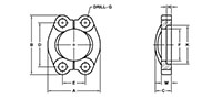 SAE J518 / ISO 6162, Split Clamp, In-Line Flanges - 2