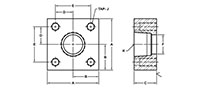 Main Square, Flat Face, NPTF, In-Line Flanges - 2