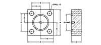 Main Square, O-Ring, Blind, In-Line Flanges - 2