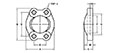 SAE J518 / ISO 6162, Clamp (Collar), In-Line, Tapped Bolt Holes Flanges - 2