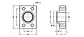 SAE J518 C61 / ISO 6162-1, Flat Face, BW-160 Pipe, In-Line Flange (1118-20-24) - 2