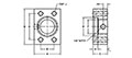 SAE J518 / ISO 6162, Flat Face, SW-Pipe, In-Line, GP1/4 NPTF Flanges - 2