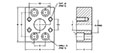 SAE J518 C61 / ISO 6162-1 x SAE J518 C62 / ISO 6162-2, O-Ring, In-Line Flanges - 2