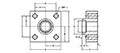 Main Square, Flat Face, BW-40 Pipe, In-Line Flanges - 2