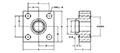 Main Square, O-Ring, BW-40 Pipe, In-Line Flanges - 2