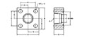 Main Square, O-Ring, NPTF, In-Line Flanges - 2